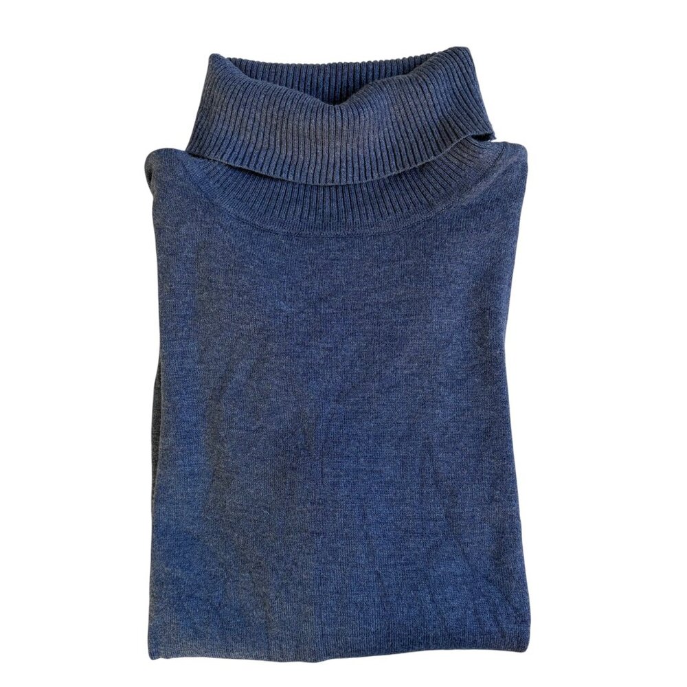 Retrelogy Turtleneck Sweater (Blue) - Size Small